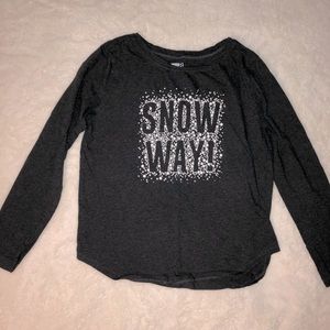 Girls Crazy 8 long sleeve t-shirt, Snow Way, size 10-12